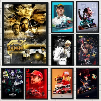 Formula 1 World Champions F1 Paintings Printed on Canvas 1