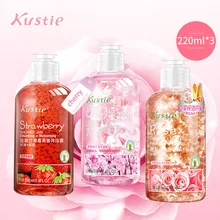 Kustie Набор для ванны гель для душа органический цветок эссенция mositurizing отбеливание кожи тела аромат роза вишня клубника гели для душа