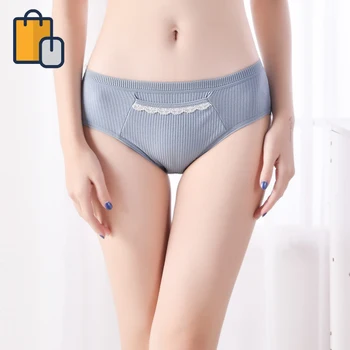 

New Women Underwear Medium Waist Pocket Menstrual Cotton Panties Briefs Physiological Leak Proof Triangular Hygienic Underwear