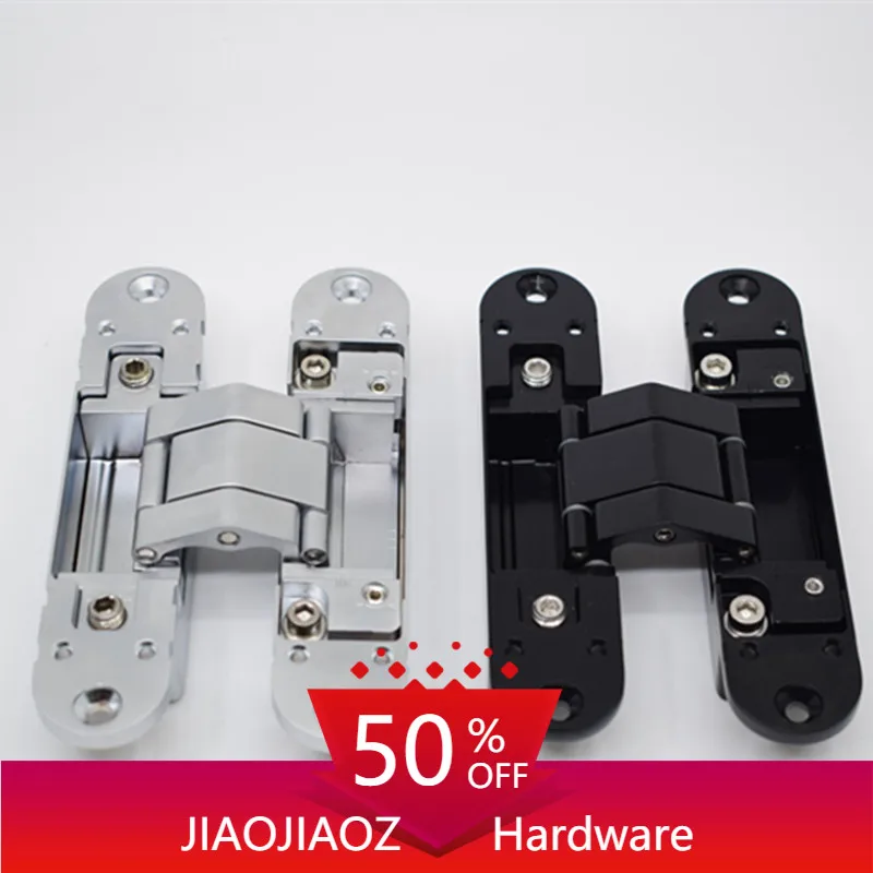 Bisagra oculta ajustable para puerta, bisagra invisible de 140x30MM, 60KG, para 2 bisagras, 3D