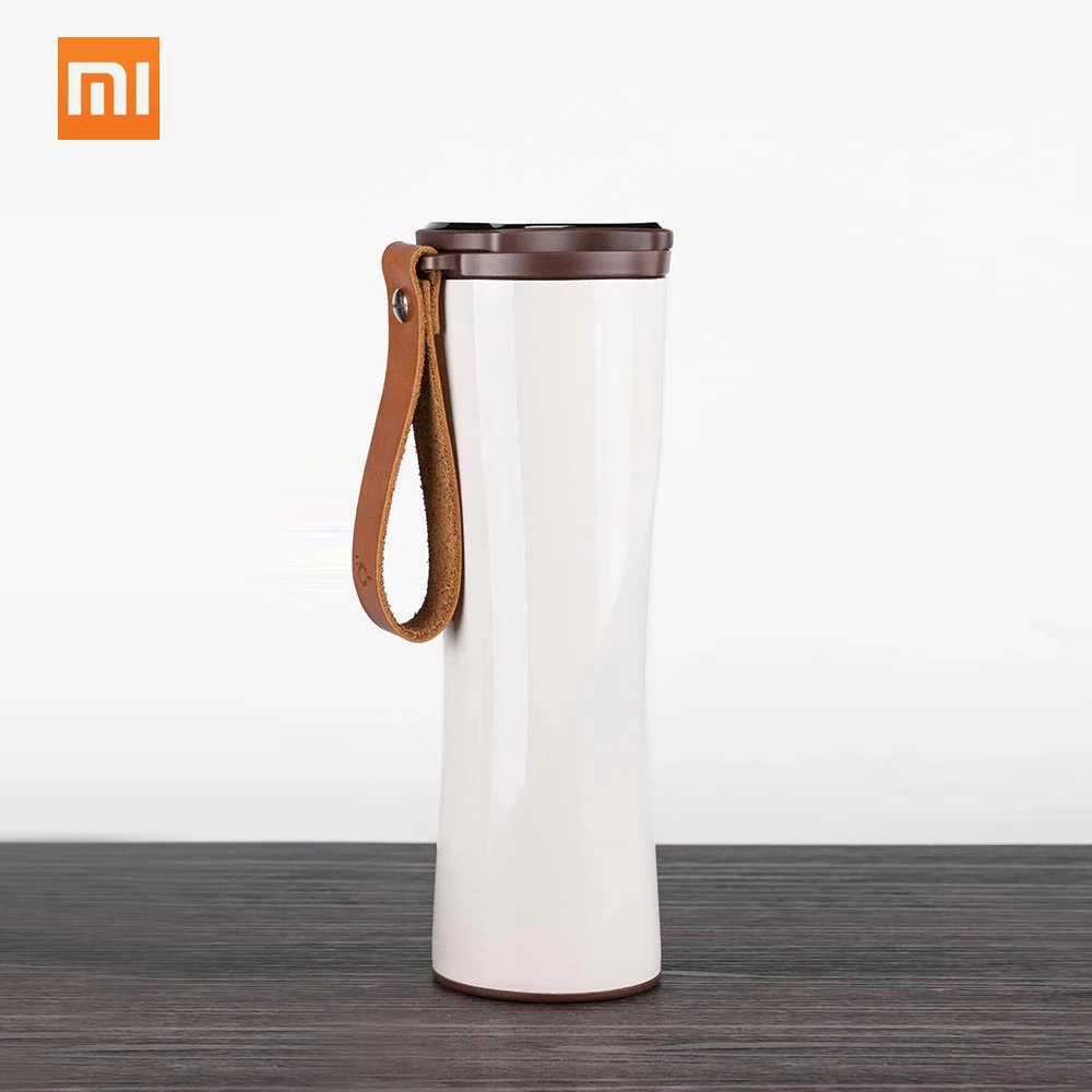 

Xiaomi S-U45W 430ML Vacuum Flask LED Temperature Sensor with Genuine Leather String 304 FDA Stainless Steel Insulation Water Cup
