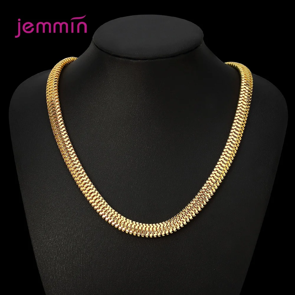 925 Sterling Silver 10mm Flat Snake Necklace Chain For Men Charm 50cm Long Necklace Jewelry Joyas De Plata 925 Masculina