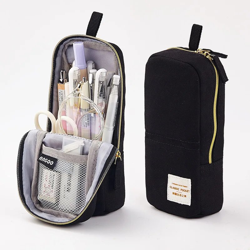 

Large School Pencil Case Kawaii Penalty Canvas Pencilcase Koeran Phone Holder Case for Girls Boy Stationery Pouch estojo escolar