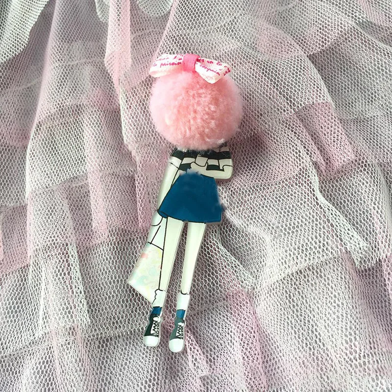 

Cute Cartoon Anime Brooch Pin DIY Sweater Coat T-Shirt Bag Arcylic Woman Wool Ball Lapel Badges Pin Jewelry Accessories