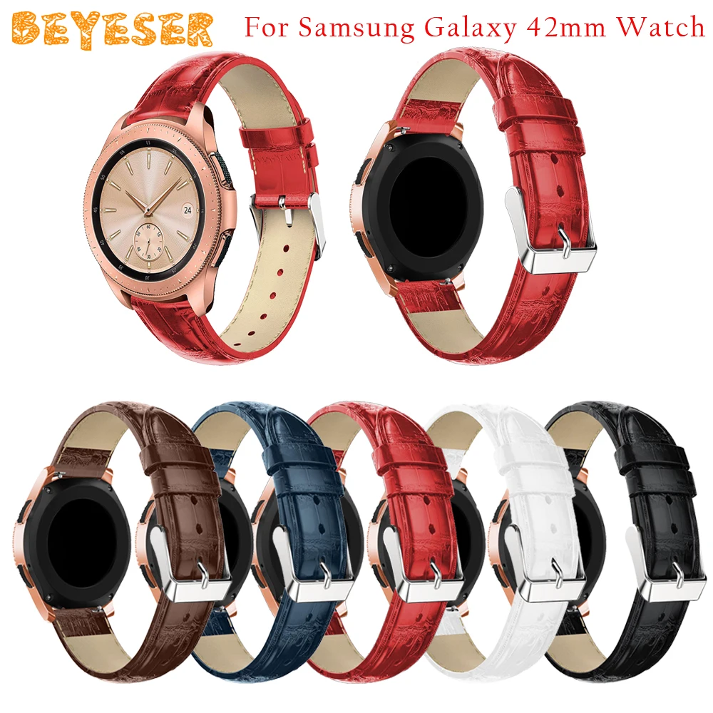 

Crocodile pattern leather watch strap For Samsung Gear Sport/Gear S2 Watchband Replacement For Samsung Galaxy Watch Active bands