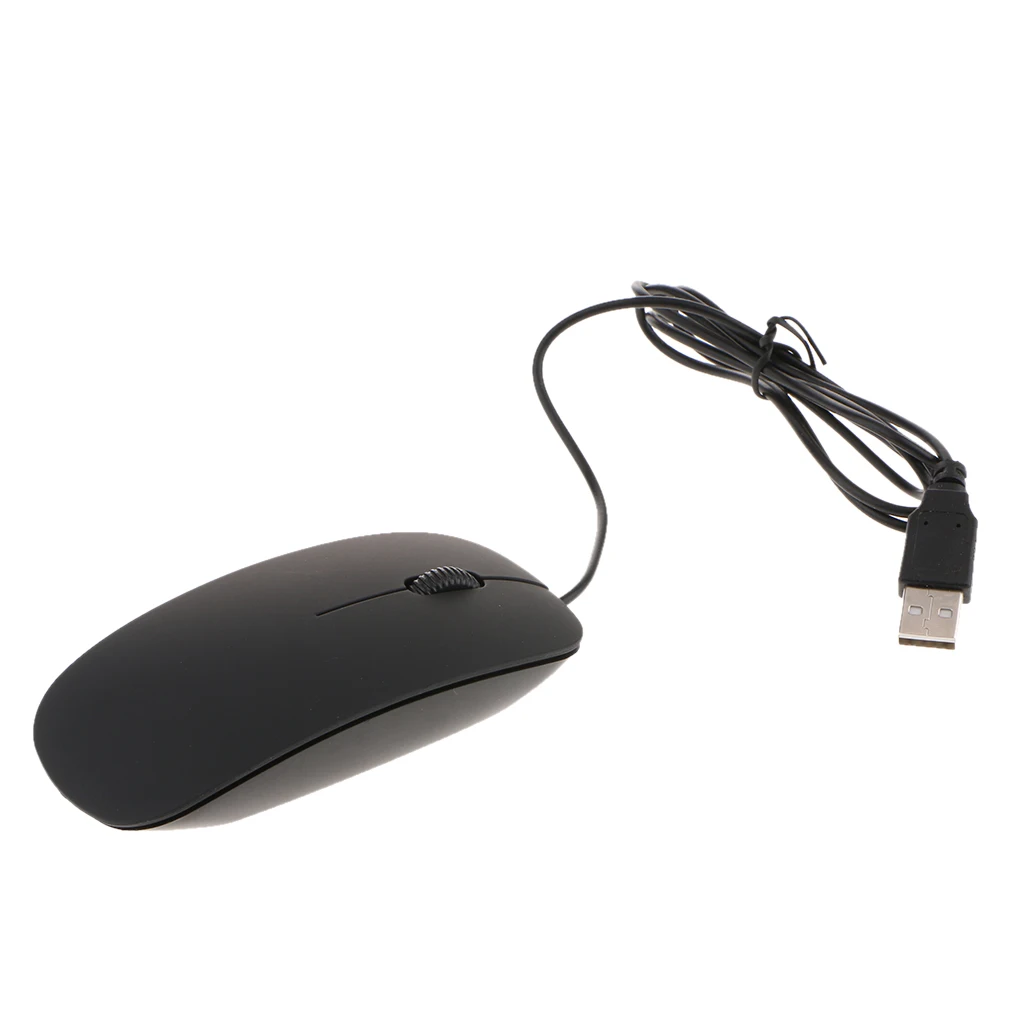 Ultra Slim Wired Optical Mouse 800 1000 1200 1600DPI Office Computer Mice for PC Laptop Desktop USB Wired Mouse PC 2019 New