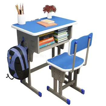 

Thicken desks and chairs primary school training table counseling class trust class lift single student desk and chair