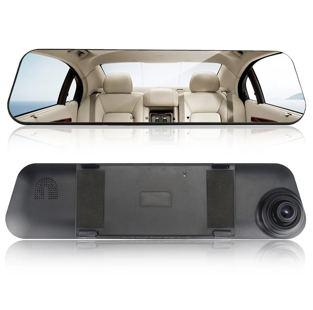 

Best Quality Car DVR Full HD 1080P Rearview Mirror 4.3 Inch Dash Camera Dual Lens Night Vision Dash Cam Digital Video Recorder