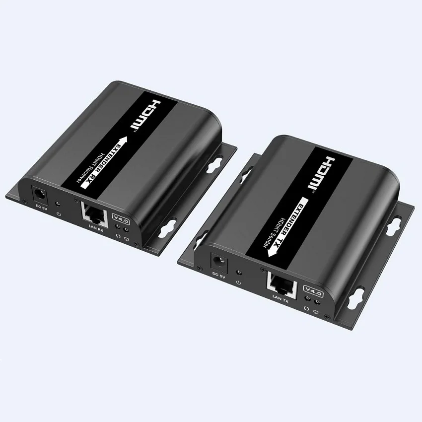 До 120 м LKV383 V4.0 HDMI-совместимый 1080P @ 60 Гц удлинитель с ИК-ретранслятором через RJ45 LAN