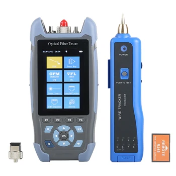 

Pro mini OTDR Fiber Optic Reflectometer AUA900D with 9 Functions VFL OLS OPM Event Map 24dB for 64km Fiber Cable Ethernet Tester