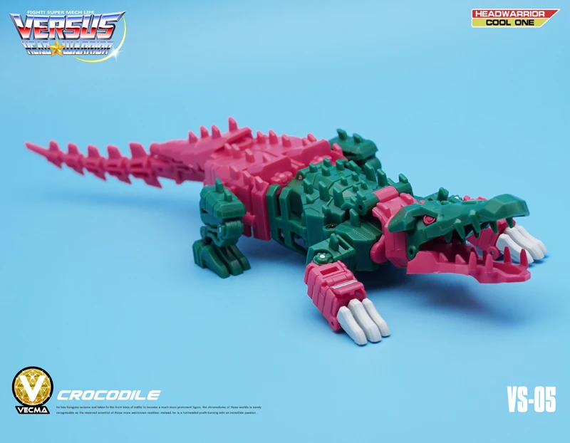 MFT Transformation Brainstorm VS05 VS-05 VS05B Crocodile G1 Mindwipe Leader Obstinate Commander Head Warrior Shoulder Gun Figure