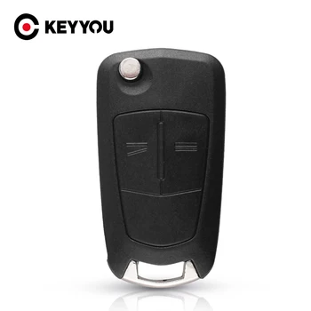 

KEYYOU 10X Remote Folding Car Key Case For Opel Vauxhall Astra H Corsa D Vectra C Zafira Astra Vectra Signum HU43 Blade 2 BTN
