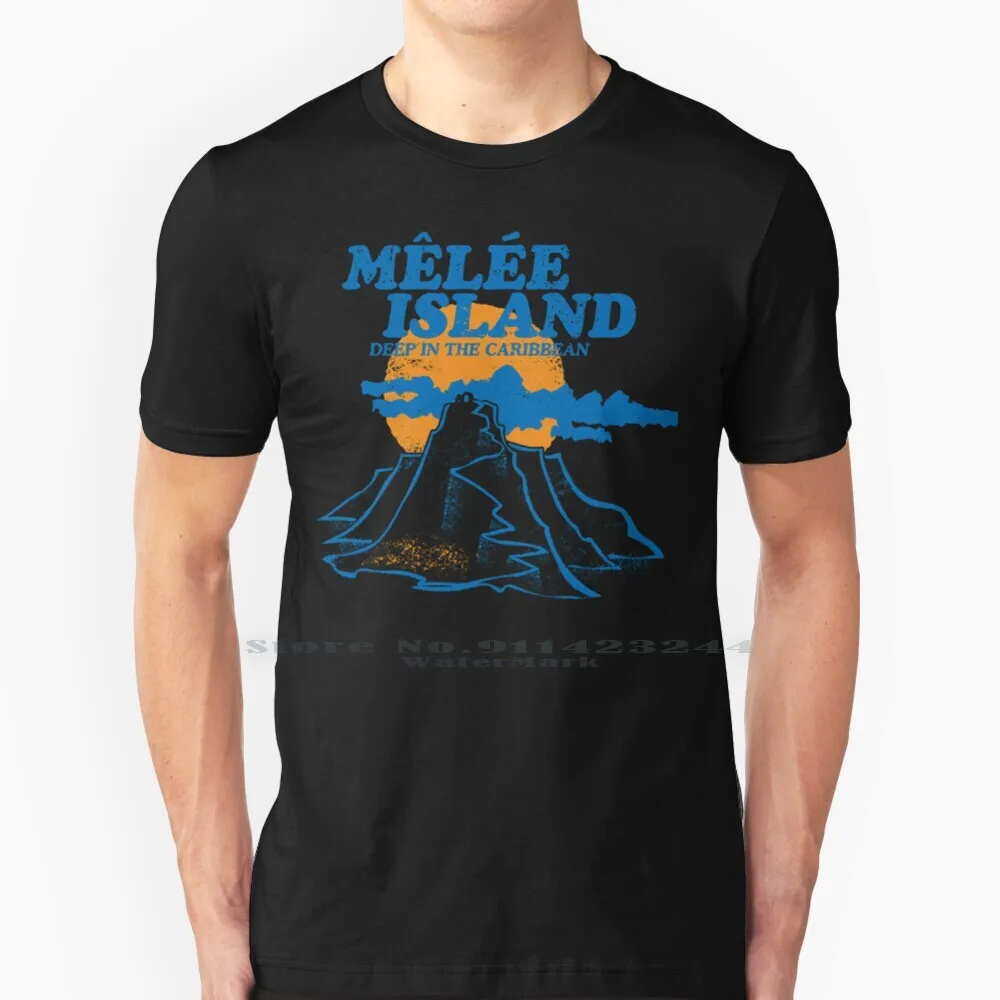Mêlee Island ( Dark Variant ) T Shirt Cotton 6Xl Monkey Island Pirate Retrogaming Guybrush Threepwood Anni '90 Vintage Caribbean