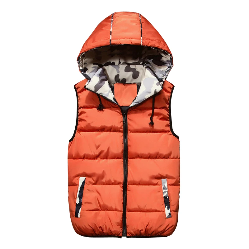 Хорошая новая мужская куртка без рукавов Veste Homme зимние модные повседневные пальто мужские с капюшоном мужской жилет размера плюс 5XL мужской женский