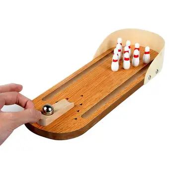 

Parent-child Interactive Bowling Desktop Sports Toys Wooden Mini Bowling Desktop Game Creative Children Party Interactive Games