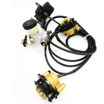 

Go kart part Hydraulic Front Rear Brake Calipers Pad Assembly System for 150cc 250cc ATV Quad Dirt Bike Dune Buggy