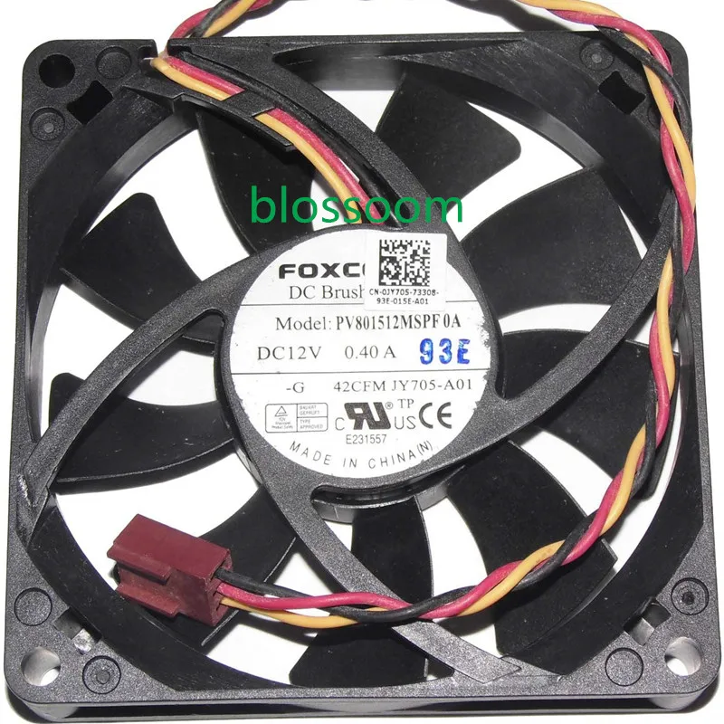 Вентилятор для чехла DELL Inspiron 535S 537S 545S PV801512MSPF0A JY705 12 В а 3 провода охлаждающий