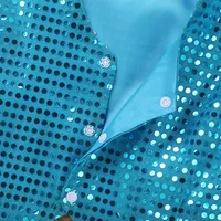 Gilet de danse Hip Hop pour enfants, garçons et filles, gilet à paillettes brillantes, déguisement de fête Disco, Costume de spectacle de chorale, 3-15 ans 5