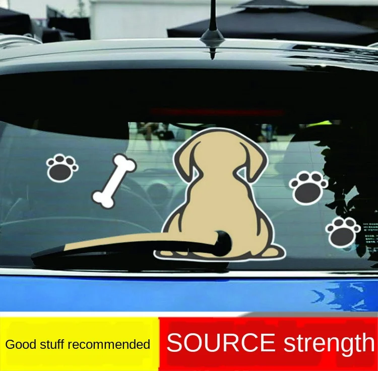 

Car Accessories Rear Reflective Wiper Car Stickers Decorative Sticker for Rear Window Rear Window With Moving Dog Tail