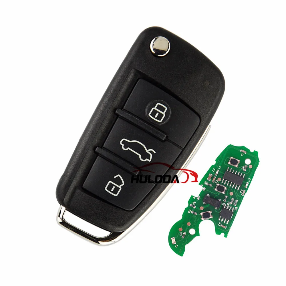 

For Audi A6L Q7 3 button remote key with 8E chip & 868mhz FSK