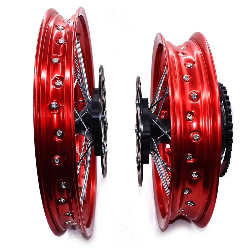 1.40-14 inch Front 1.85-12 inch Rear Rims Aluminum Alloy Wheel sprocket Disc Brake For KLX CRF Kayo BSE Dirt Pit Bike Motorcycle - Image 5