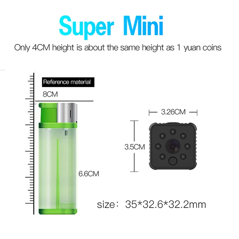 Wireless Mini DV Camera Automatic IR Night Vision With Light Sensitivity HD 1080P Wide Angle Long Time Working Simple Operation