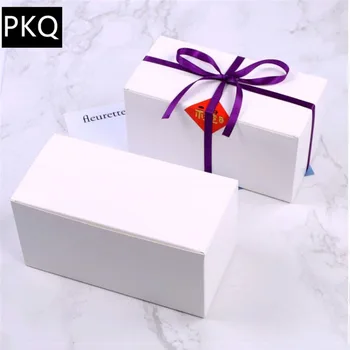 

2019 New Blank White Gift Boxes 23*11.5*11.5cm White Kraft Paper Box Souvenir Craft Box Cupcake Cardboard Packaging box 10pcs