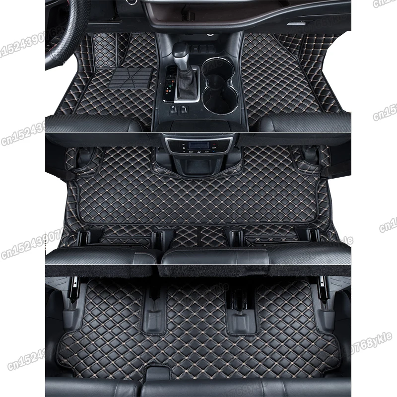 leather car interior floor mat carpet for toyota highlander 2020 2021