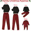 PUDCOCO Adults Baby Kids Christmas Family Matching Pajamas Set Sleepwear Xmas Plaid Nightwear Outfits 2Pcs/set 1