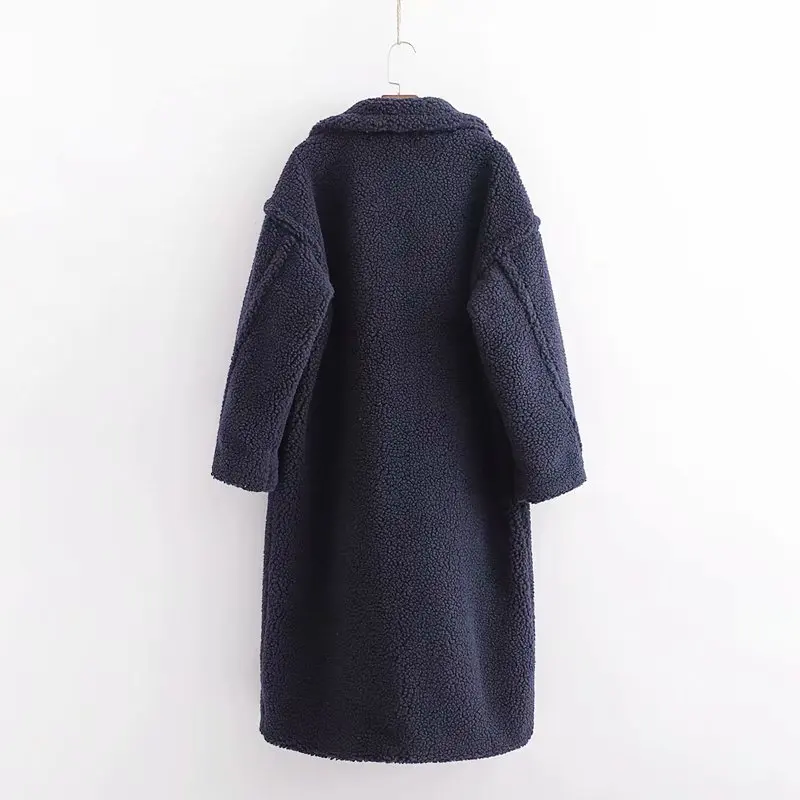 WT267 Женское зимнее теплое длинное флисовое теплое пальто ярких цветов, Дамское мягкое плотное пальто, куртка