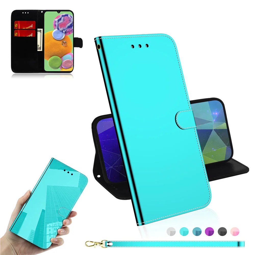 Блестящий кожаный чехол для Samsung Galaxy A31 A21s A71 A51 A50 A50S A41 A30 A20 A10 A90 флип A01 A 31 51