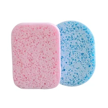 Мытье лица утолщение мытье полотенце губчатое полотенце пуф для макияжа деликатное Очищение хлопковый пояс в коробке