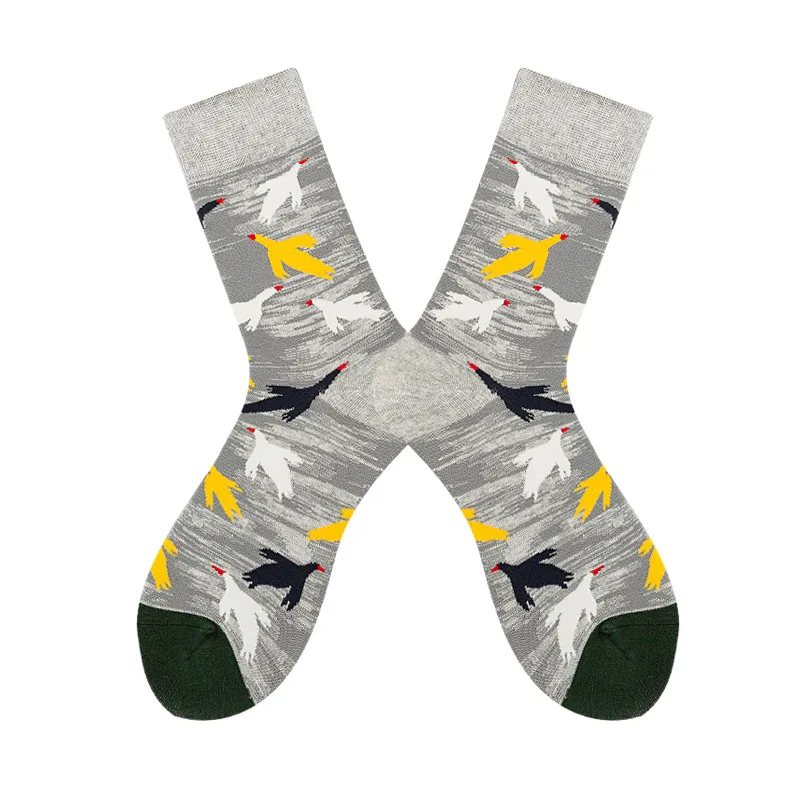 Новые осенние носки в стиле Харадзюку с абстрактным рисунком, впитывающие пот дышащие хлопковые носки унисекс - Цвет: 16