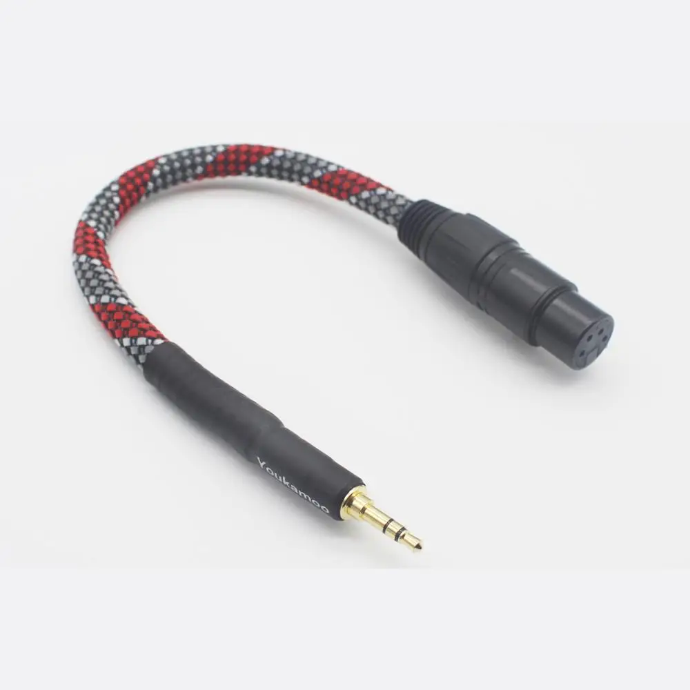 

3.5mm to 4-pin XLR Female Balanced Headphone Audio Headphone Adapter Cable 20CM