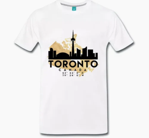T-SHIRT SOUVENIR MAPPA TORONTO CANADA S-M-L-XL-2XL-3XL |