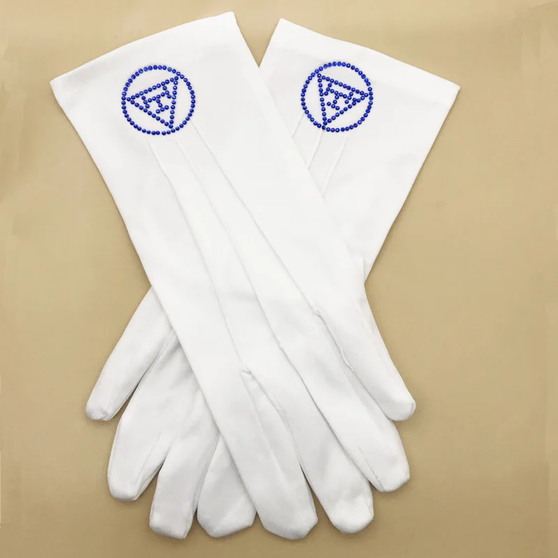 Масонские белые церемониальные мечи перчатки бежевый без пальцев военный парад белый - Цвет: Number 3