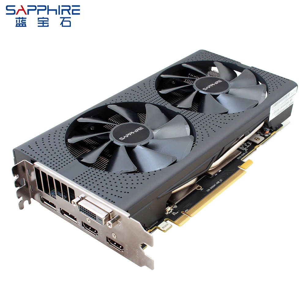 Видеокарта SAPPHIRE AMD Radeon RX570 4 Гб игровой компьютер 256bit RX570 GDDR5 видеокарта PCI Express 3,0 настольный компьютер для использованной карты