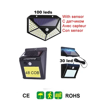 

LED Solar Light Steps Lamp Light-sensitive Wall Lights Security Outdoor Garden Fence lamp pathway Stairs lighting indoor home st
