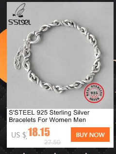 S'STEEL браслеты из стерлингового серебра 925 пробы для женщин с цепочкой крест Pulsera Plata Vintga Bijoux Femme Pulseira Prata Fine Jewelry