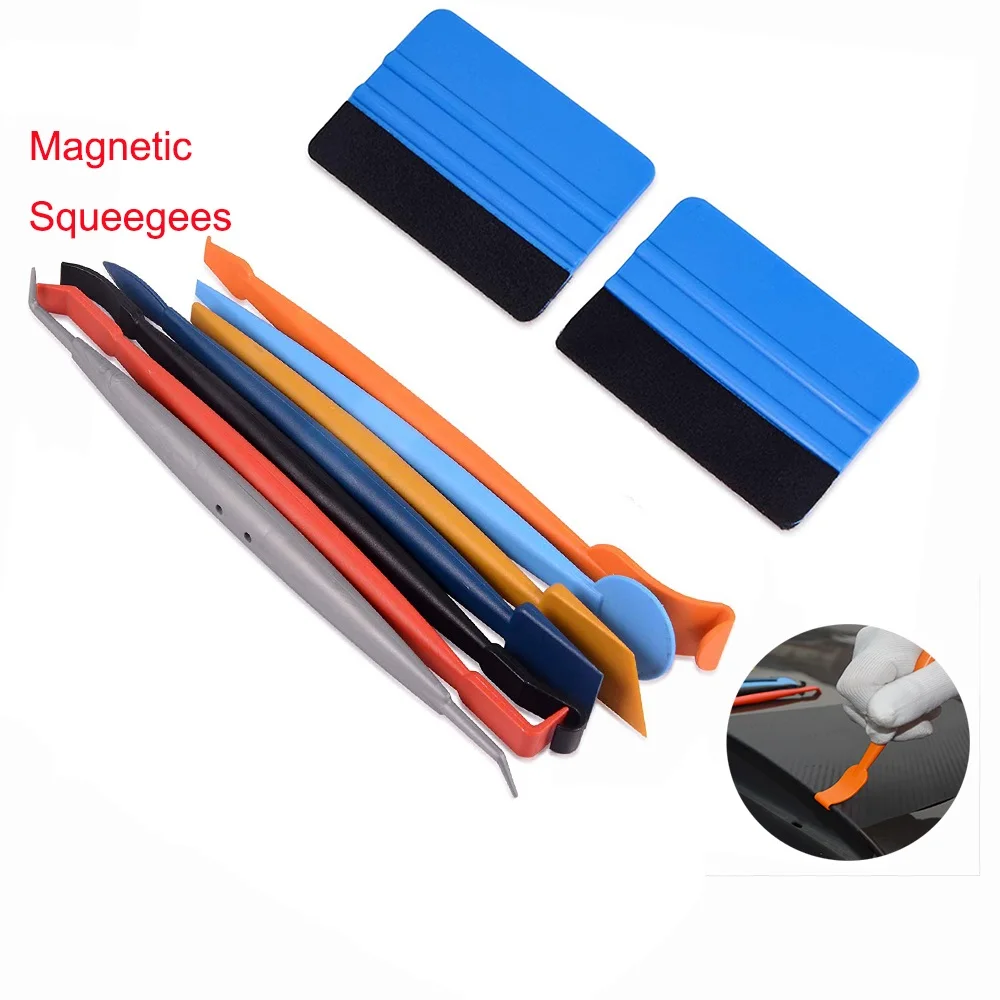

EHDIS 12Pcs Magnetic Sticker Film Squeegee Scraper Set Car Accessories Vinyl Car Wrap Magnet Tool Cutter Knife Auto Window Tint