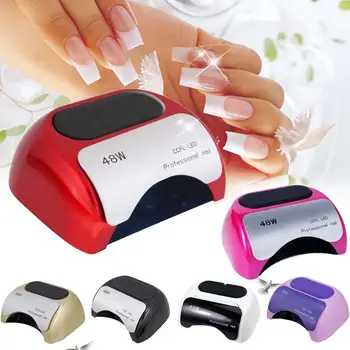 

New 48W CCFL LED Nails Cures UV Gel Dryer Lights For Gel Polish EU Plug Black