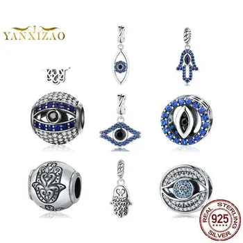 

Diy Jewelry Making Women Pulsera Beads Accessories Evil Eye Combination of Personality Ornament Fit Pandora Charms Sterling Silv