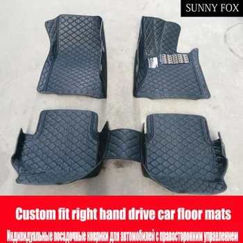 

SUNNY FOX Right hand drive/RHD car car floor mats for Land Rover Discovery freelander Sport Range leather Anti-slip car-styling