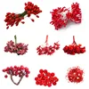 Red Theme Artificial Flower Cherry Stamen Berries Bundle DIY Christmas Decoration Wedding Cake Gift Box Wreaths Xmas Decor ► Photo 2/6