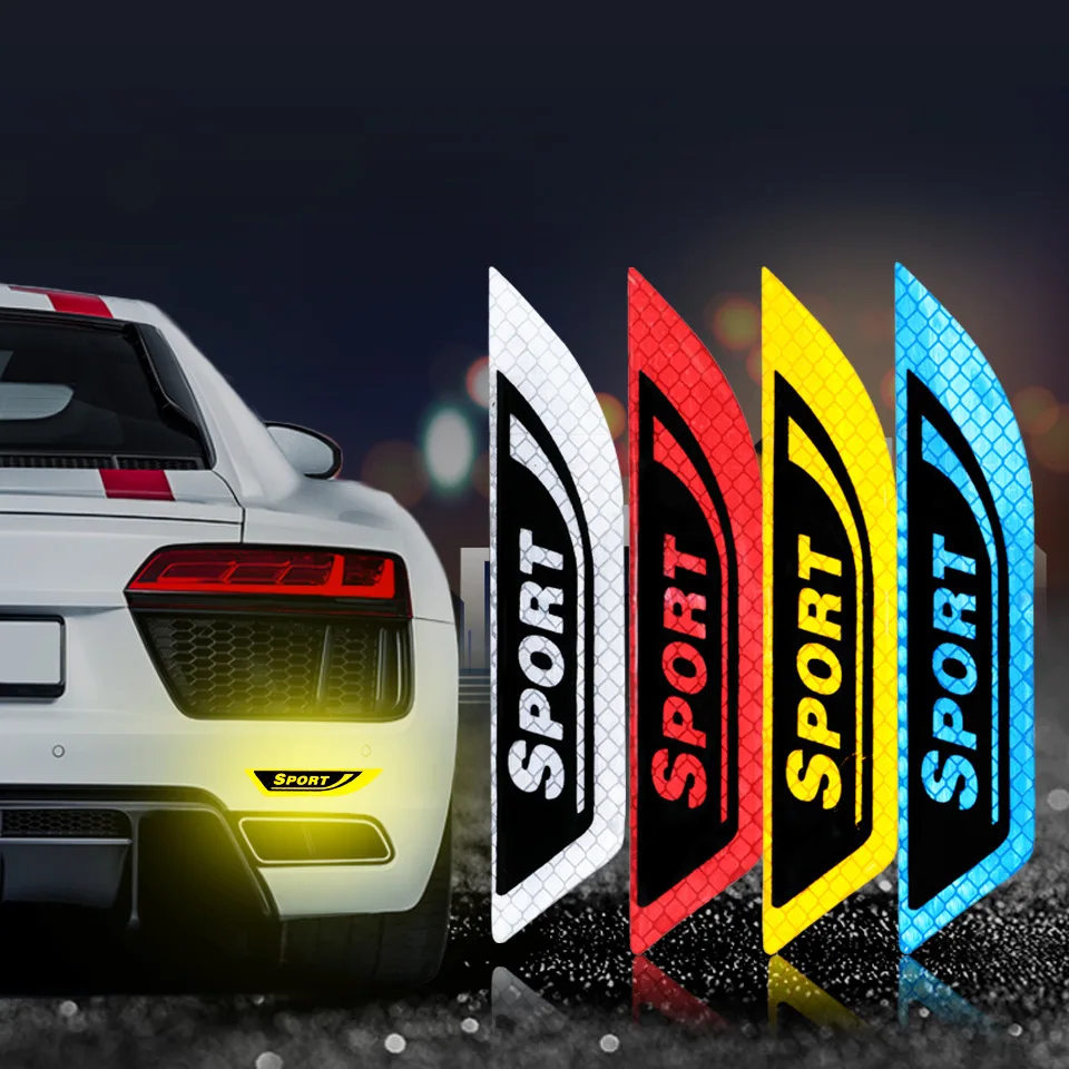 

1 Pair Car Sport Letter Reflective Sticker Safety Warning Car Sticker Body Modification Decoration