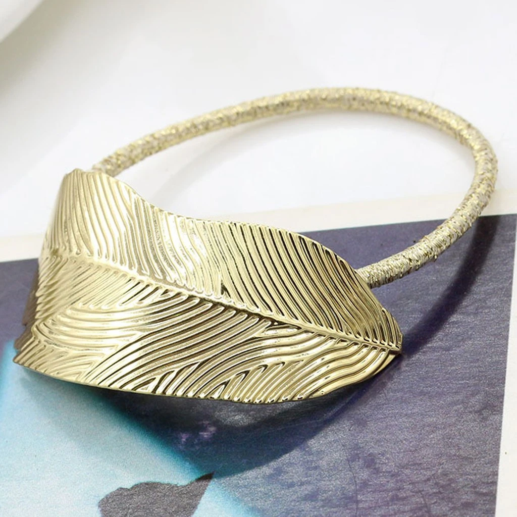 High Quality Fashion Hot Sell Hair Accessories Alloy Leaves Hair Ring Women