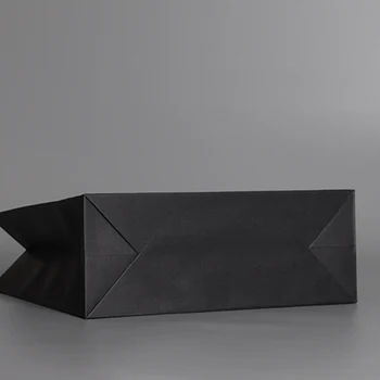 

40pcs/lot Foldable Paper Bag Holiday Goodies Package Black Cardboard Paper Shopping Bag Paper Gift Bags