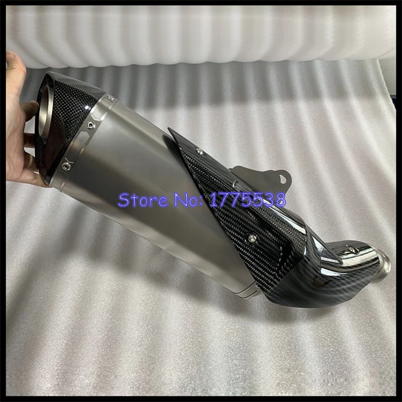Titanium Alloy for KTM 790 890 Duke 2018-2023 Motorcycle Exhaust Muffler Escape Slip-on Middle Link Pipe Carbon Shield Cover - Image 5