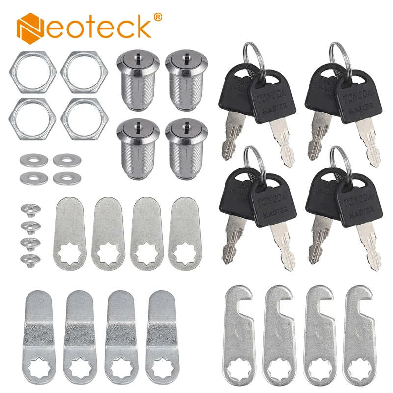 Neoteck 4 шт. флажковый замок дверной баррель с выдвижными ящиками почтовый ящик