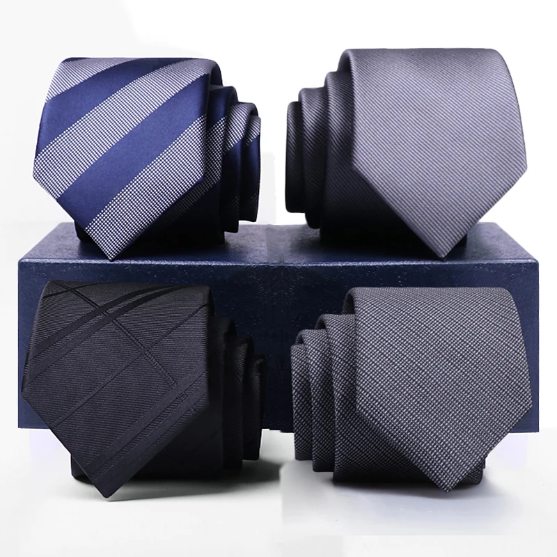 

High Quality Gentlemen Business Ties 6CM Slim Tie For Men Fashion Formal Neck Tie Male Business Suit Work Party Necktie Gift Box
